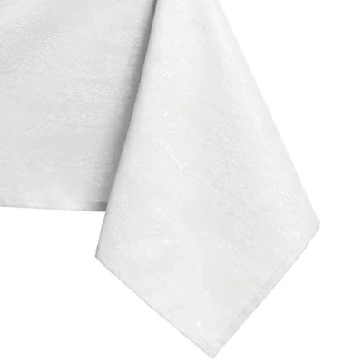 Afbeelding van AmeliaHome tafelkleed lotuseffect waterafstotend linnenlook Wit Vesta 150x220 cm