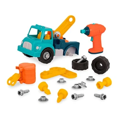 Afbeelding van Battat Take Apart Kraan, bouwspeelgoed, demonteerbaar met boor/schroevendraaier voor kinderen vanaf 3 jaar, BT2514Z, meerkleurig, 34 stuks Crane Truck