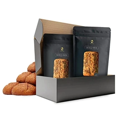 Afbeelding van Seed Mix 20% proteïne broodmix 2 kg Nove! Geen graanzaden Glutenvrij Speciaal diabetes brood Voor Paleo, Keto en Low Carb spieropbouw Amazon Edition