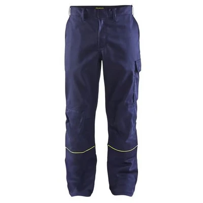 Image de Pantalon de soudeur marine/jaune fluorescent