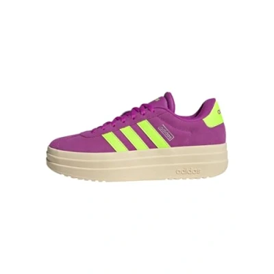 Image de adidas Femme VL COURT BOLD SHOES, Flash Pink/Lucid Lemon/Silver Metallic, 36 EU