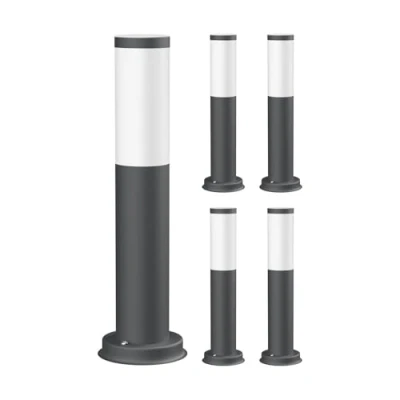 Afbeelding van ledscom.de 5 stuks koplamp/lichtklem/tuinlamp PORU voor buiten, IP44, 39 cm, antraciet, 1 x E27 max. 40 W.