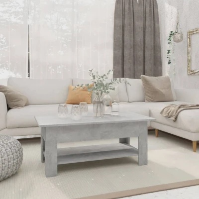 Afbeelding van Salontafel 102x55x42 cm spaanplaat betongrijs