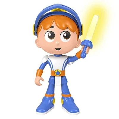 Afbeelding van Fisher Price HJN49 Gus De sprekende ridder met lichten en geluiden, 20,5 cm figuur, speelgoed voor kinderen vanaf 3 jaar