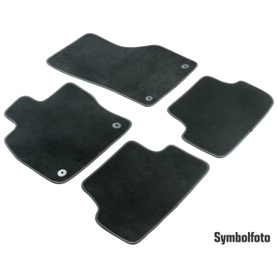 Afbeelding van WALSER 80537 Vloermatset Textiel voor en achter 4 Zwart FORD: S Max Mk2
