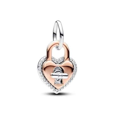 Afbeelding van Pandora Moments hangers in sterling zilver en 14K roségoud verguld, Metaal, Geen edelsteen