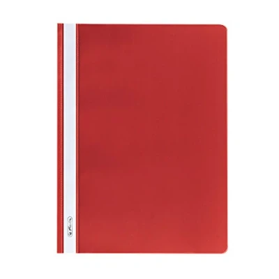 Afbeelding van Herlitz 975433 pak van 10 A4 mapjes polypropyleen met transparante voorkant rood