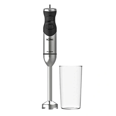 Image de Mixeur plongeant 1500w noir/inox brossé Solac BA5610