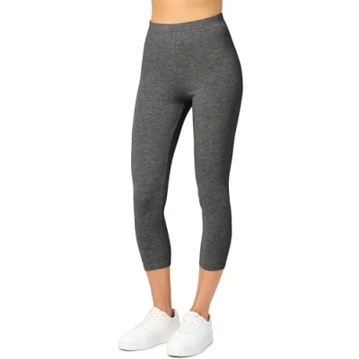 Afbeelding van Merry Style MS MS10 199 LE Dames Capri Leggings Sport Vrijetijdsbroek 3/4 Lengte Katoen Sporbroek Yogabroek Donker Gemêleerd XL