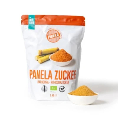 Afbeelding van Bio Panela Rapadura sucre de canne montagne non raffiné, 1 kg, jus à séché, certifié écologique et équitable, directement fabriqué mis en bouteille par un producteur Colombie,