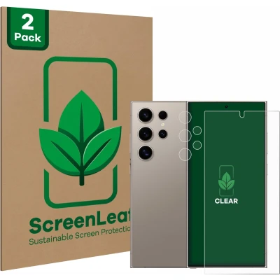 Afbeelding van ScreenLeaf Screenprotector voor Samsung Galaxy S24 Ultra (case friendly) (Voor+Camera) Duurzame schermbescherming Folie Beschermfolie transparant (2 Stuks)
