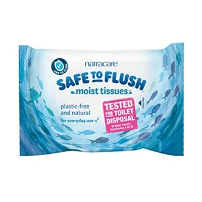 Afbeelding van Natracare Safe to Flush Vochtig Toiletpapier 30ST
