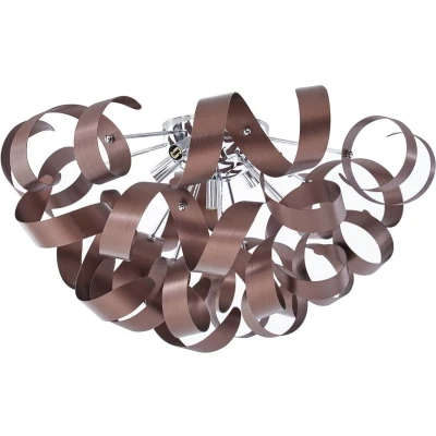 Afbeelding van Lucande plafondlamp 5lichts Aluminium H: 30 cm G9 satijn koper