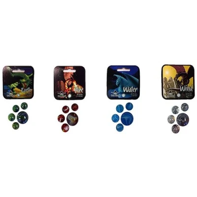Image de Marbles 20 / 16mm + 1 25mm Terre, Feu, Eau et Vent