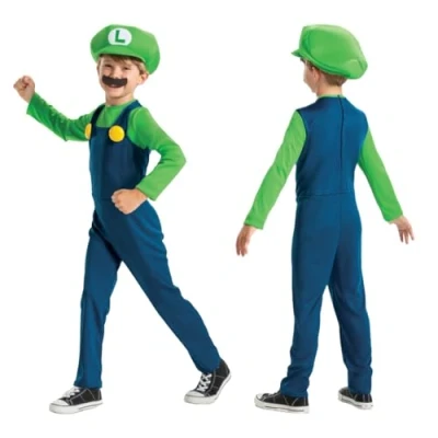 Afbeelding van NINTENDO SUPER MARIO BROS., Luigi Fancy Aankleden Intl, Maat S (4 6 jaar), Jongens
