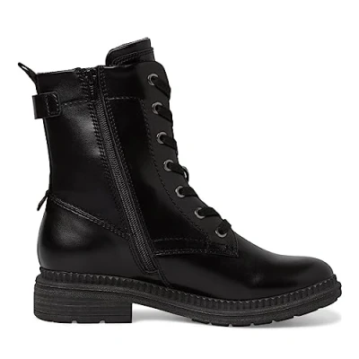 Afbeelding van Jana Enkellaarsjes met plateauzool, Dames, Maat: 39, Black nappa Kunststof