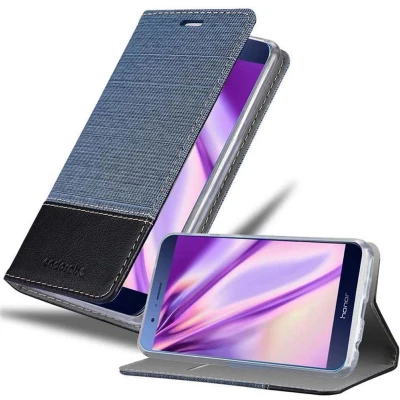 Afbeelding van Cadorabo Hoesje geschikt voor Honor V9 in DONKERBLAUW ZWART Beschermhoes met magnetische sluiting, standfunctie en kaartvakje Book Case Cover Etui