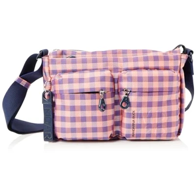 Afbeelding van MANDARINA DUCK Schoudertas MD20 Vichy Crossover Pink Zalmroze