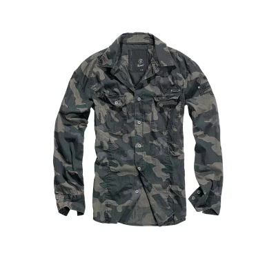 Afbeelding van Brandit SLIM FIT Overhemd, Heren, Maat: XL, Darkcamo
