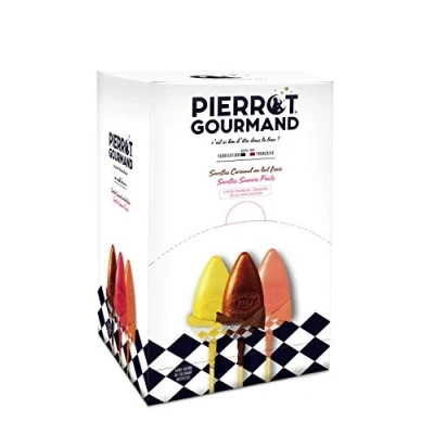 Afbeelding van Pierrot Gourmand karamel en fruit lolly&#039;s BTE DE 100
