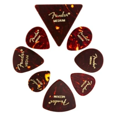 Afbeelding van Fender plectrum 8 stuks alle vormen medium