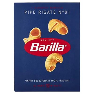 Afbeelding van Barilla Classic Pipe Rigate n. 91 met griesmeel van harde tarwe altijd al dente 500 g