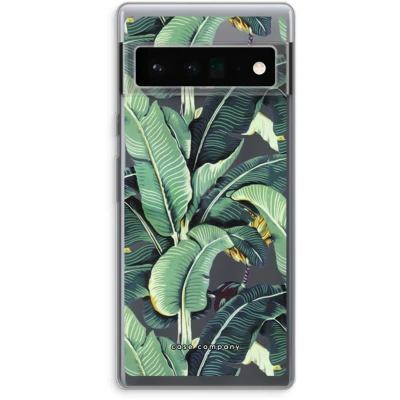 Afbeelding van Case Company® hoesje geschikt voor Google Pixel 6 Pro Bananenbladeren Soft Cover Telefoonhoesje Bescherming aan alle Kanten en Schermrand