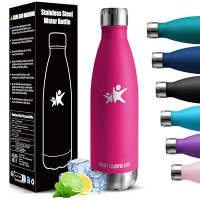 Afbeelding van Thermosfles voor kinderen, 750 ml, BPA vrij, dubbelwandig, roestvrij staal, geschikt koolzuurhoudende dranken, sport, outdoor, fietsen, fitness, yoga
