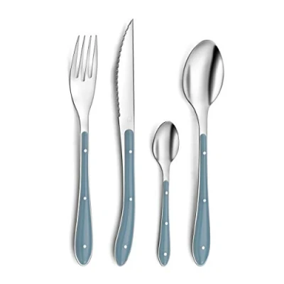 Afbeelding van Bestek Amefa Bistro Blauw Metaal (24 pcs)