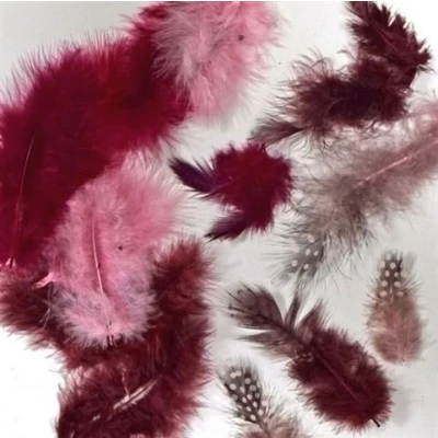 Afbeelding van Marabou Knutselveertjes 5 13 cm 18 stuks Wijnkleur