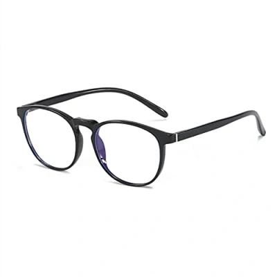 Afbeelding van LNTICB Blauwlichtbril voor computer, bril, zeer licht, TR90 montuur, heldere glazen, neutraal, modieus, anti uv, vermoeidheid, pc, tv en gaming, zwart.