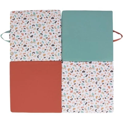 Afbeelding van Malin speelkleed TINEO 3 in 1 multifunctionele evoluerende mat 120 x cm Geometrische / Grappige dieren