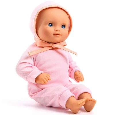 Afbeelding van Djeco babypop pomea lilas rose 32 cm
