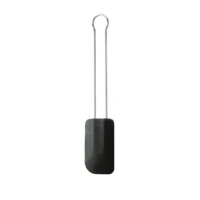Afbeelding van RÖSLE Siliconen pannenschraper, hoogwaardige spatel als bak en keukengereedschap, duurzame siliconen, zwart, 26 cm, roestvrij staal 18/10, 30 C tot +200 C, vaatwasmachinebestendig