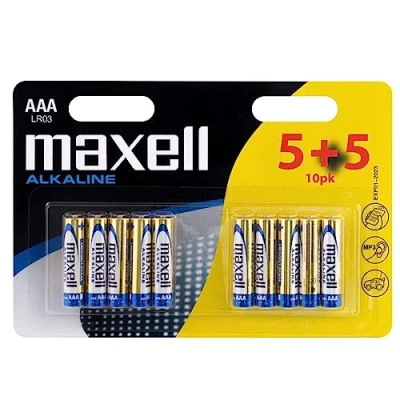 Afbeelding van Maxell Alkaline AAA LR03 10 pak 790254 1.5V