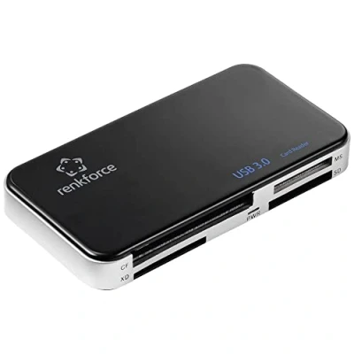 Afbeelding van Renkforce RF PCR 350 Externe geheugenkaartlezer USB 3.0 Zwart