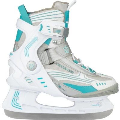 Afbeelding van Nijdam IJshockeyschaats Semi Softboot Wit/Grijs/Blauw Maat 40