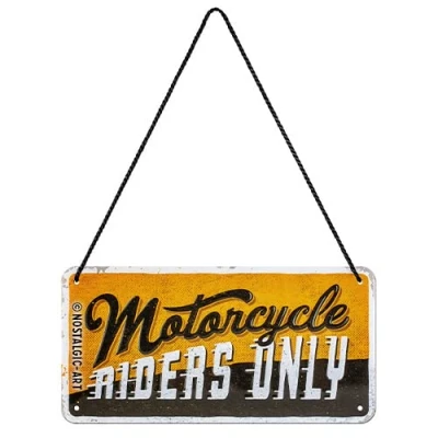 Afbeelding van Hangend Bord Sign Motorcycle Riders Only