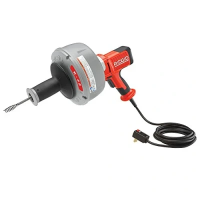 Afbeelding van RIDGID 36043 Model K 45AF 5 Handtrommel 230 V met Autofeed spiraaltoevoer, buisreinigingsmachine 8 en 10 mm spiraal, afvoerspiraal tot 75