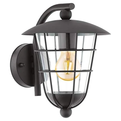 Afbeelding van EGLO Pulfero Wandlamp Buiten E27 28 cm Zwart