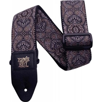 Image de Ernie Ball 4163 Sangle guitare Jacquard Gold and black paisley