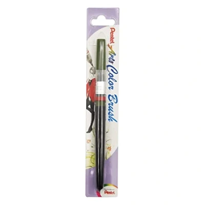 Afbeelding van Pentel XGFL Color Brush Penseel, navulbaar, waterverf, olijfgroen, 1 stuk