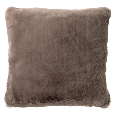 Afbeelding van Dutch Decor ZAYA Sierkussen 45x45 cm bontlook effen kleur Driftwood taupe
