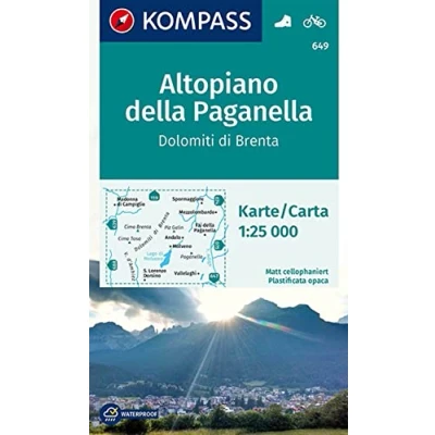 Afbeelding van Kompass WK649 Altopiano della Paganella, Dolomiti di Brenta