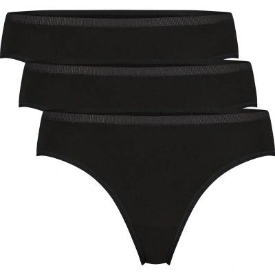 Afbeelding van Bamboo Basics 3 PACK String, Dames, Maat: Large, Black