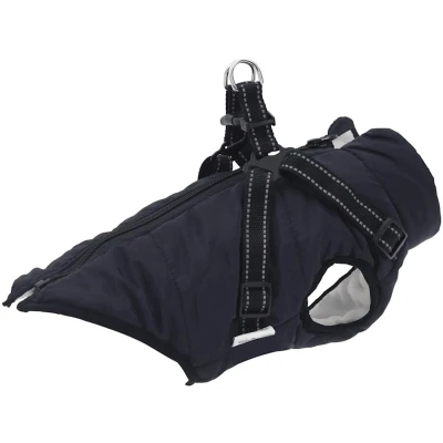 Afbeelding van vidaXL Hondenjas met harnas waterdicht reflecterend marineblauw L