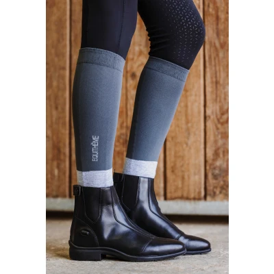Image de EQUITHÈME Chaussettes Competition Anthracite/Gris ClairVendu par Agradi