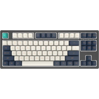 Afbeelding van Dark Project KD87B LTD Aluminum Black and Cloud Grey Mechanisch Bedraad Toetsenbord Gateron Cap Teal RGB (ENG)