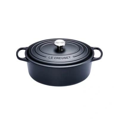 Afbeelding van Le Creuset Gietijzeren Ovale Braadpan In Mat Zwart 27cm 4,1l
