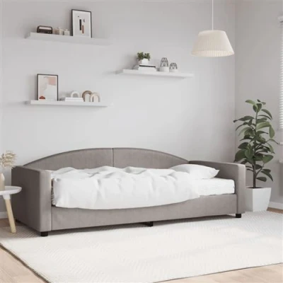 Afbeelding van vidaXL Slaapbank met matras 90x200 cm stof taupe